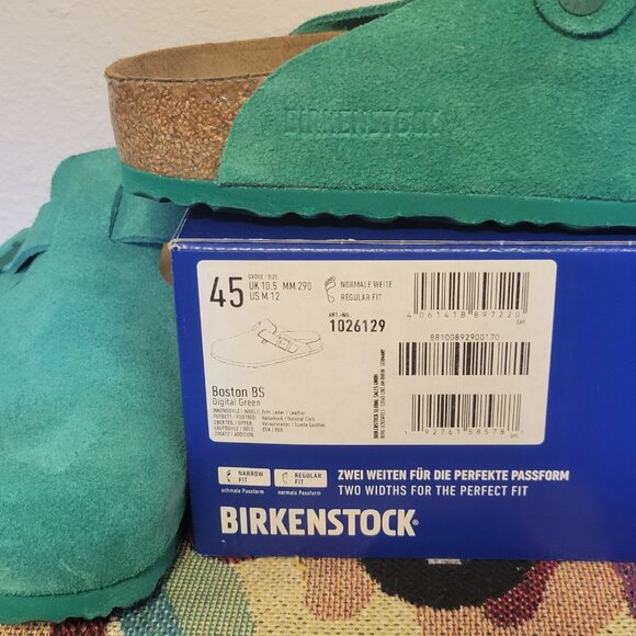 Digital Green Boston Leather Clog  by Birkenstock Size 12 Mens Regular Fit - Picture 8 of 8